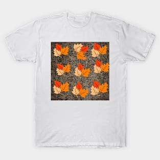 Dried leaves Butterfly  design tree T-Shirt